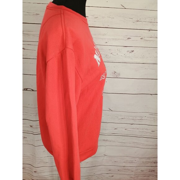 North Pole University Red Sweatshirt Size Small By State Of Mine - Picture 2 of 7